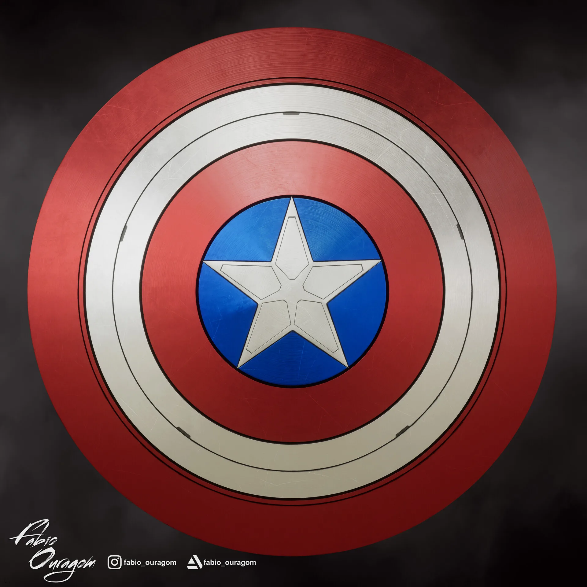 Realistic front view of the Captain America Brave New World shield, featuring authentic detailing and screen-accurate design for collectors and cosplay.